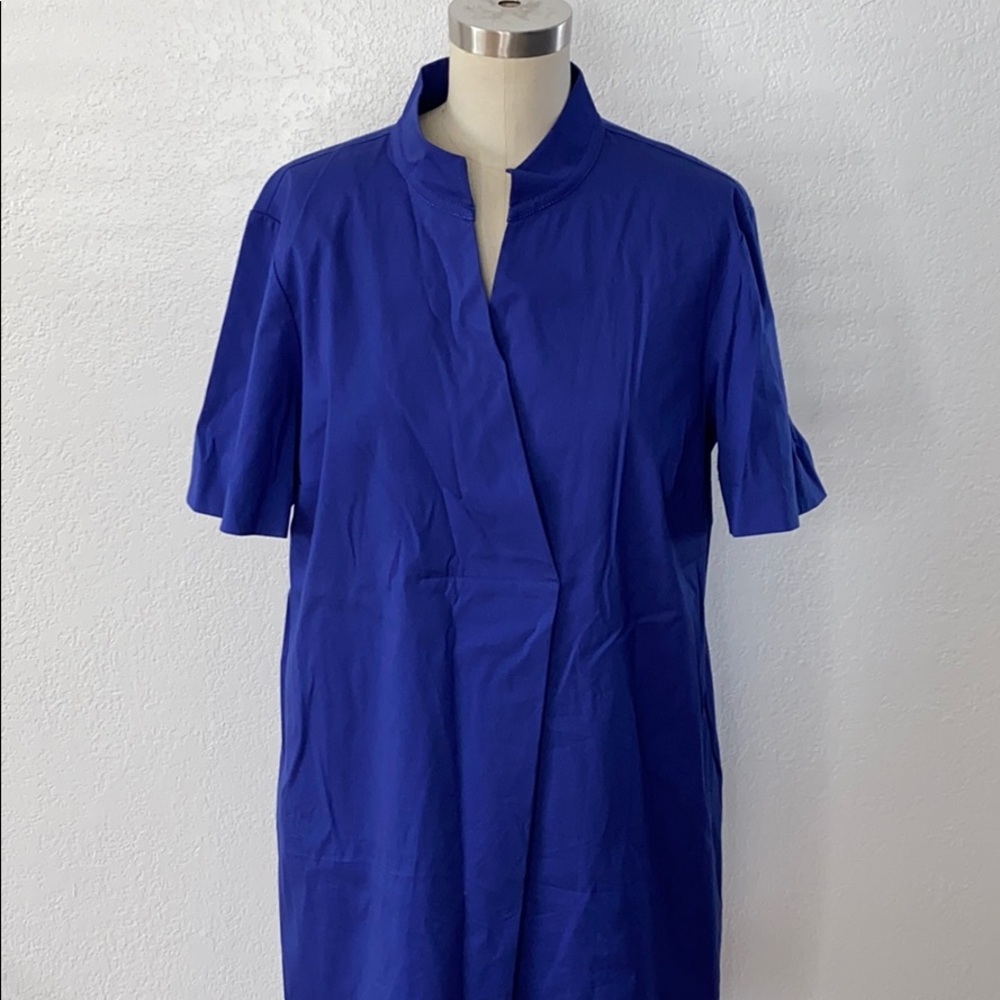 Lafayette 148 cotton baby doll mini dress L